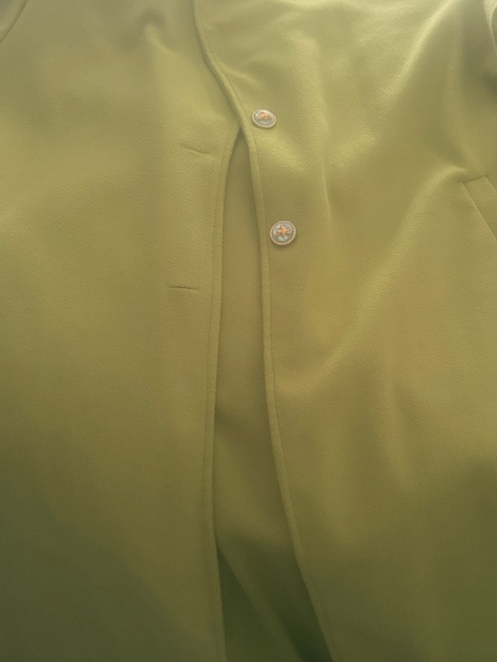 Lime Green Women's Single-Breasted Trench Coat